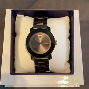 Movado rose gold watch